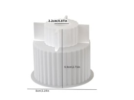 Molde silicona circulo doble rayado 